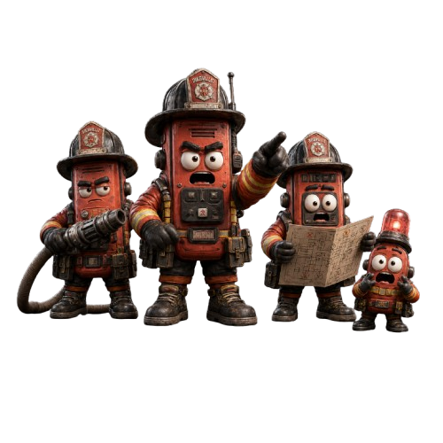Render o referencia visual de RETROVILLE FIRE CREW en Retroville