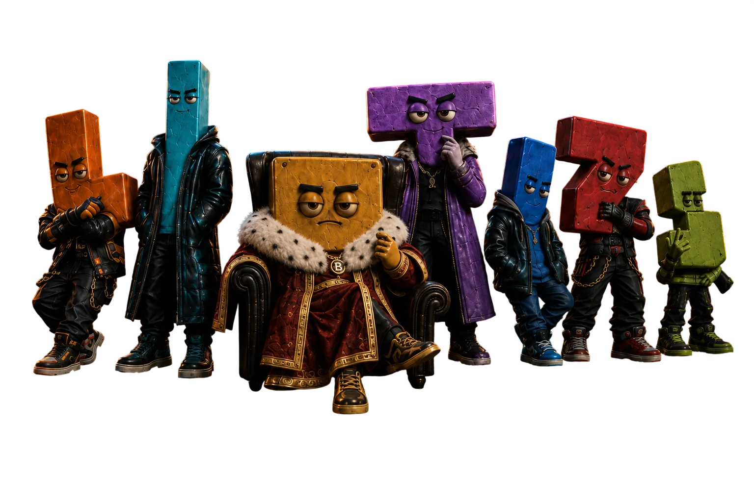 Render de la Mafia de Retroville como facción social en desarrollo